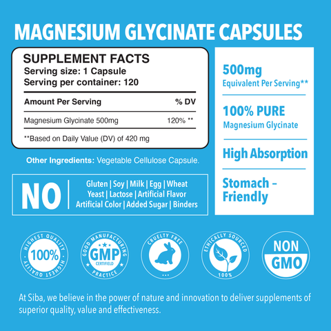 Magnesium Glycinate Capsules - Dominican magic