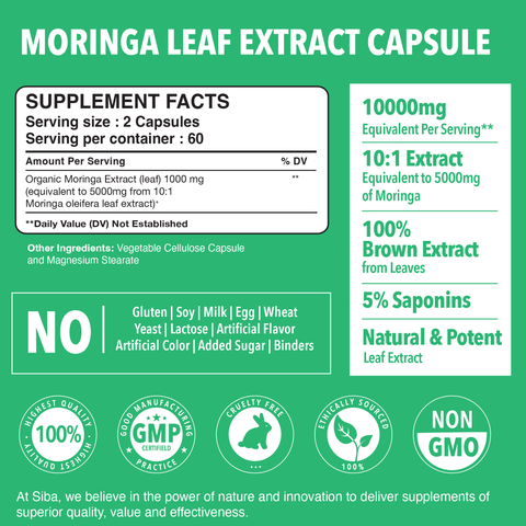Moringa Extract Capsules - Dominican magic