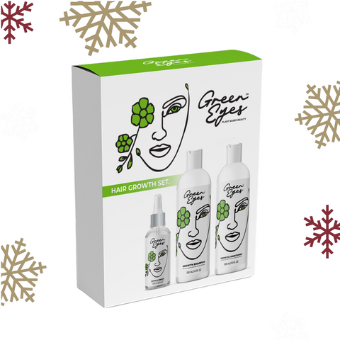 Green Eyes  Hair Growth Set (Tea tree coconut mint and Baobad oil) - Dominican magic